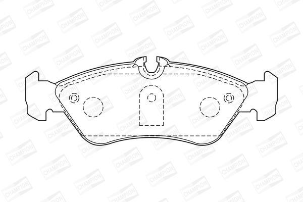 Jeu de 4 plaquettes de frein CHAMPION ref. 573191CH