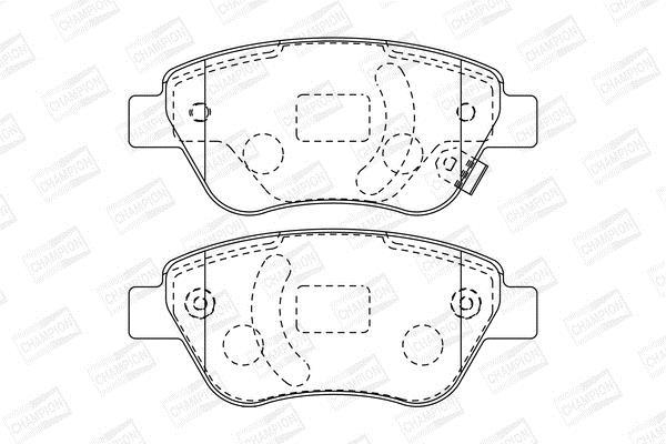 Jeu de 4 plaquettes de frein CHAMPION  ref. 573204CH