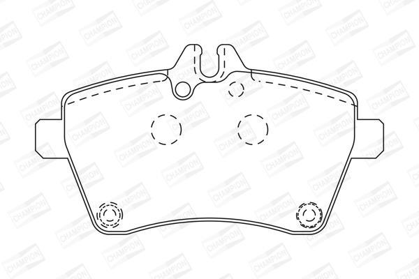 Jeu de 4 plaquettes de frein CHAMPION ref. 573226CH