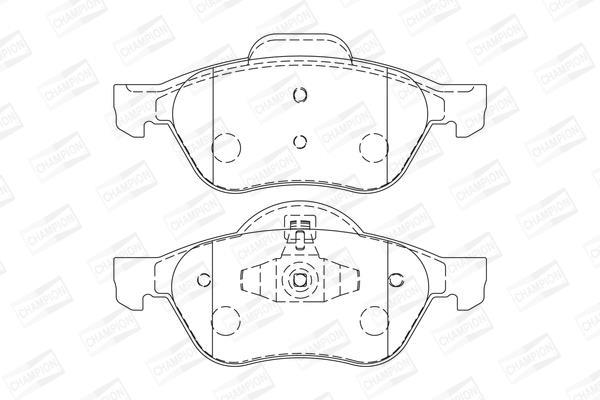 Jeu de 4 plaquettes de frein CHAMPION ref. 573244CH