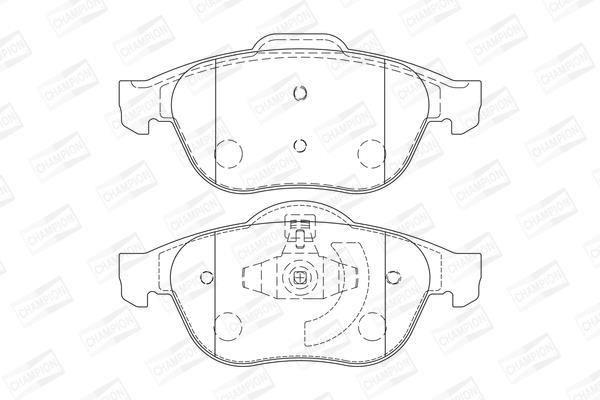 Jeu de 4 plaquettes de frein CHAMPION ref. 573245CH