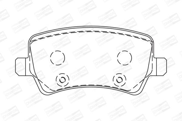 Jeu de 4 plaquettes de frein CHAMPION  ref. 573250CH