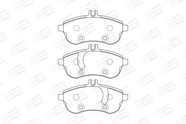 Jeu de 4 plaquettes de frein CHAMPION  ref. 573257CH