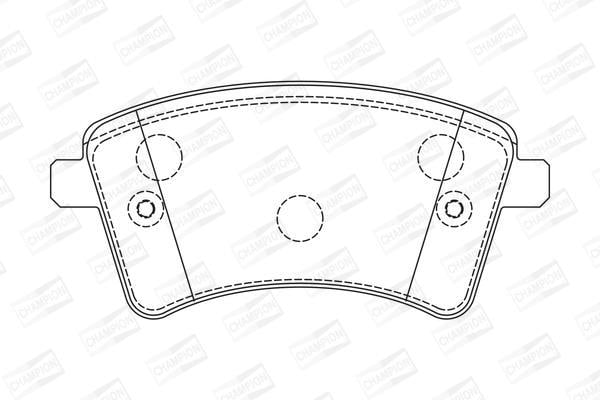 Jeu de 4 plaquettes de frein CHAMPION ref. 573284CH