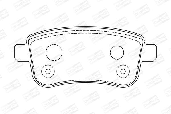 Jeu de 4 plaquettes de frein CHAMPION ref. 573286CH