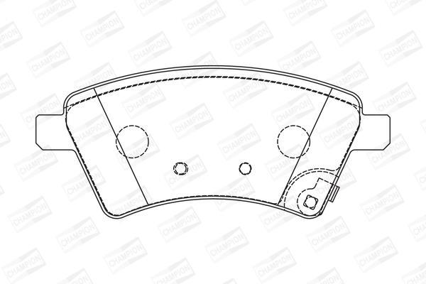 Jeu de 4 plaquettes de frein CHAMPION ref. 573288CH