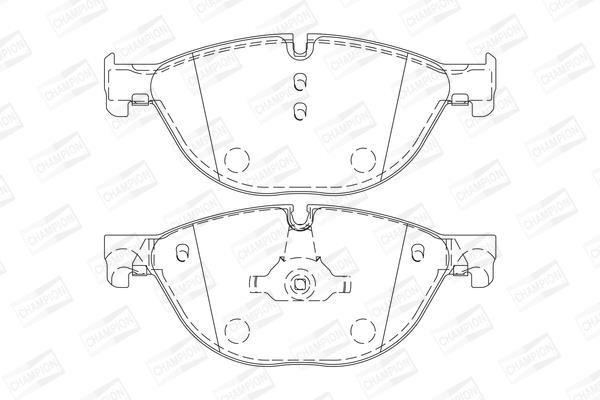 Jeu de 4 plaquettes de frein CHAMPION ref. 573292CH