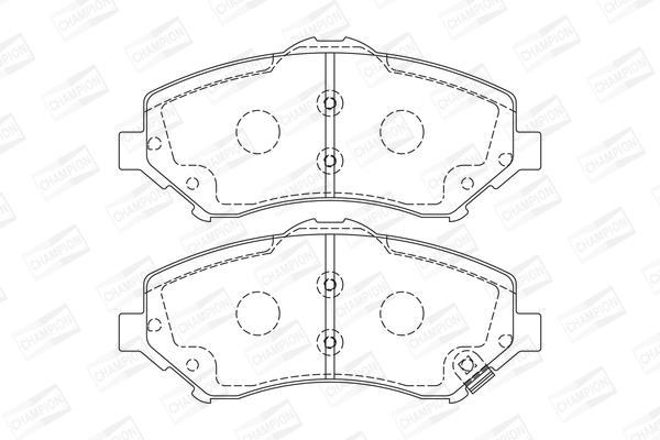 Jeu de 4 plaquettes de frein CHAMPION ref. 573298CH