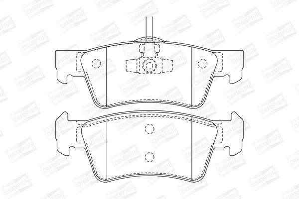 Jeu de 4 plaquettes de frein CHAMPION  ref. 573301CH