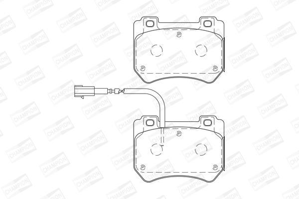 Jeu de 4 plaquettes de frein CHAMPION ref. 573309CH