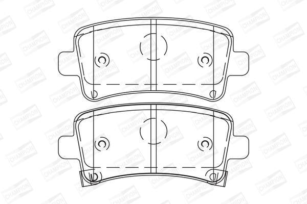 Jeu de 4 plaquettes de frein CHAMPION ref. 573313CH