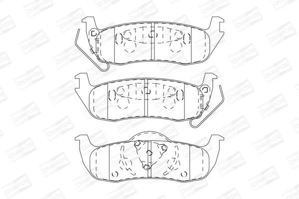 Jeu de 4 plaquettes de frein CHAMPION ref. 573319CH