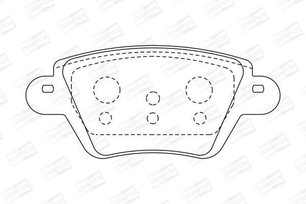 Jeu de 4 plaquettes de frein CHAMPION ref. 573320CH