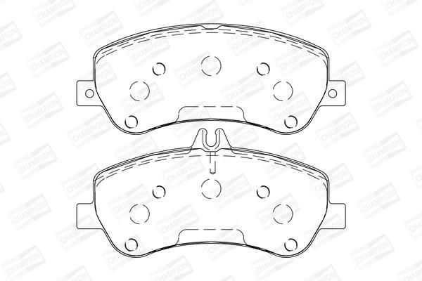 Jeu de 4 plaquettes de frein CHAMPION ref. 573321CH