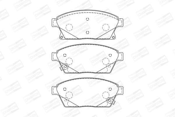 Jeu de 4 plaquettes de frein CHAMPION ref. 573325CH