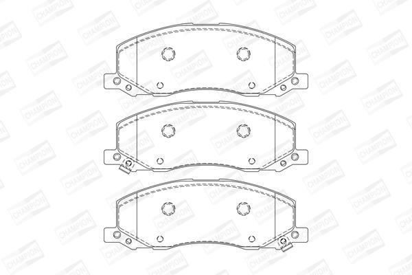 Jeu de 4 plaquettes de frein CHAMPION ref. 573326CH