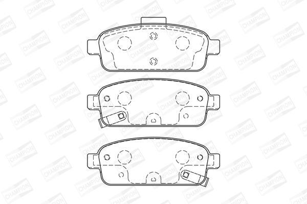 Jeu de 4 plaquettes de frein CHAMPION ref. 573335CH