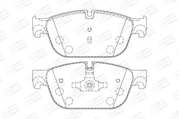 Jeu de 4 plaquettes de frein CHAMPION ref. 573338CH