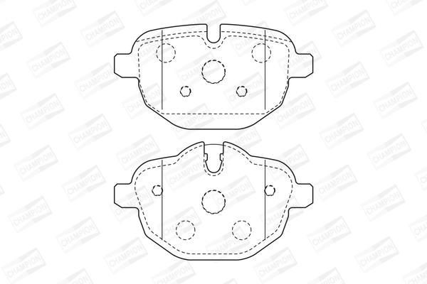 Jeu de 4 plaquettes de frein CHAMPION ref. 573352CH
