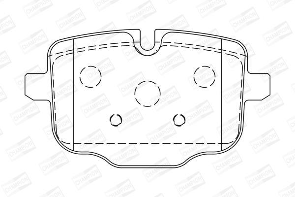 Jogo de 4 pastilhas de travão CHAMPION ref. 573353CH