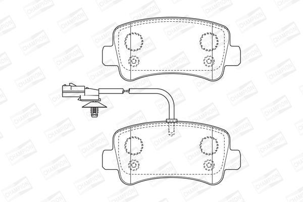 Jeu de 4 plaquettes de frein CHAMPION ref. 573359CH