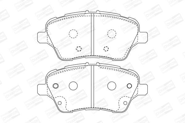 Jeu de 4 plaquettes de frein CHAMPION ref. 573363CH