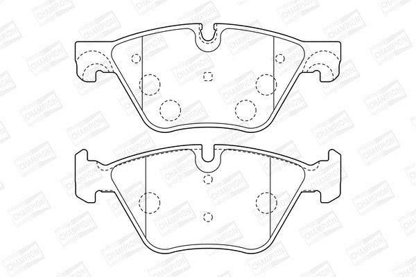 Jeu de 4 plaquettes de frein CHAMPION ref. 573364CH