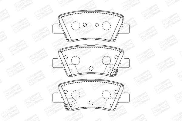 Jeu de 4 plaquettes de frein CHAMPION ref. 573369CH