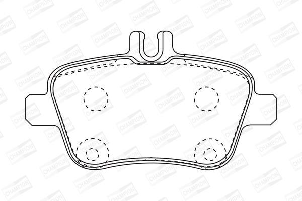 Jeu de 4 plaquettes de frein CHAMPION ref. 573370CH
