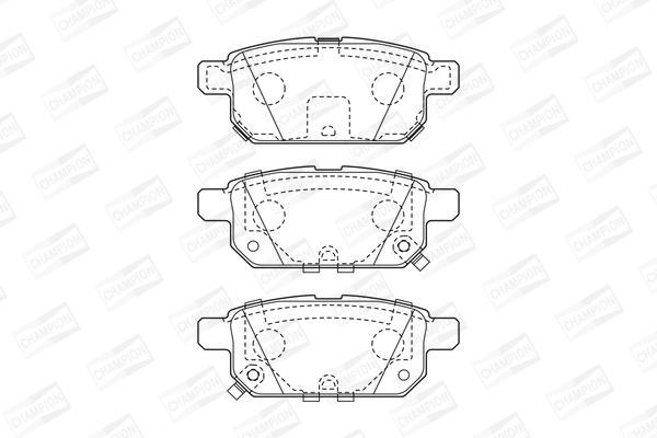 Jeu de 4 plaquettes de frein CHAMPION  ref. 573384CH