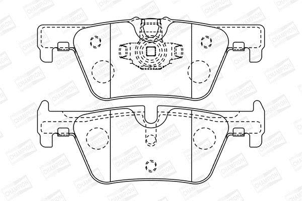 Jeu de 4 plaquettes de frein CHAMPION ref. 573401CH
