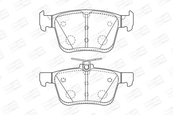 Jeu de 4 plaquettes de frein CHAMPION ref. 573409CH
