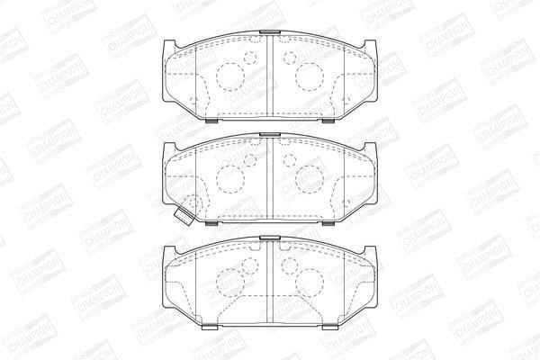 Jeu de 4 plaquettes de frein CHAMPION ref. 573417CH