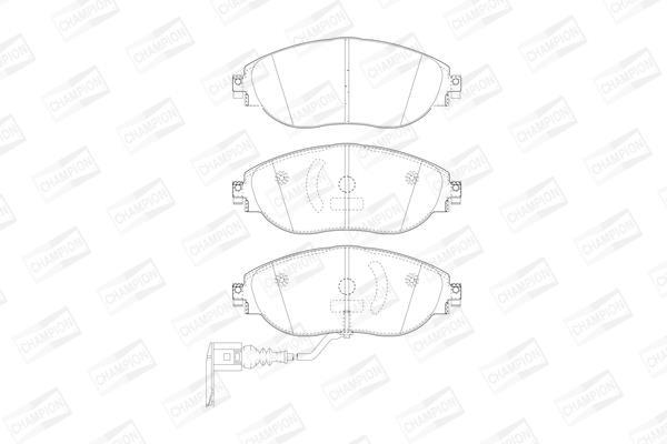 Jeu de 4 plaquettes de frein CHAMPION ref. 573418CH
