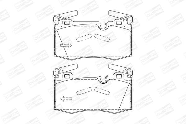 Jeu de 4 plaquettes de frein CHAMPION ref. 573423CH