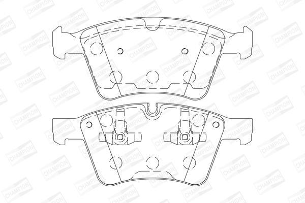 Jeu de 4 plaquettes de frein CHAMPION  ref. 573424CH