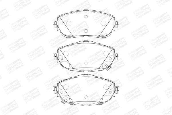 Jeu de 4 plaquettes de frein CHAMPION ref. 573440CH