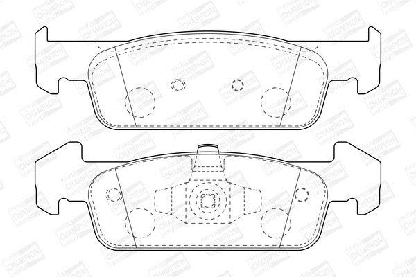 Jeu de 4 plaquettes de frein CHAMPION  ref. 573441CH