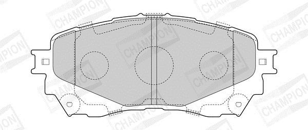 Jeu de 4 plaquettes de frein CHAMPION ref. 573444CH