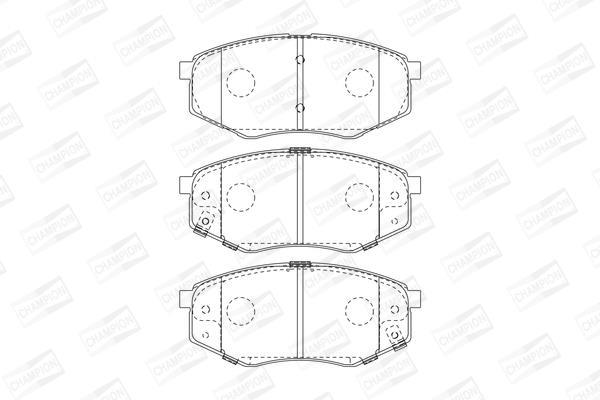 Jeu de 4 plaquettes de frein CHAMPION  ref. 573454CH