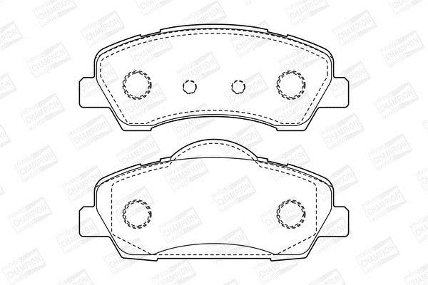 Jeu de 4 plaquettes de frein CHAMPION ref. 573461CH
