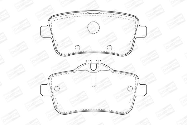 Jeu de 4 plaquettes de frein CHAMPION  ref. 573465CH