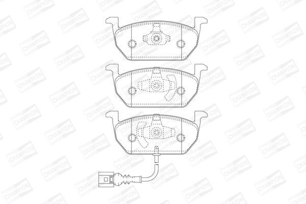 Jeu de 4 plaquettes de frein CHAMPION  ref. 573606CH