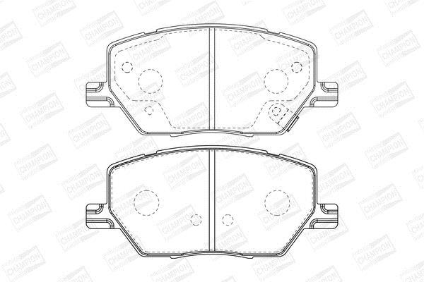 Jeu de 4 plaquettes de frein CHAMPION ref. 573610CH