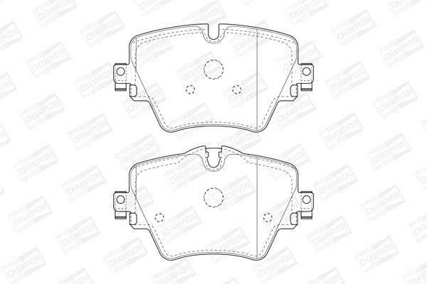 Jeu de 4 plaquettes de frein CHAMPION ref. 573612CH