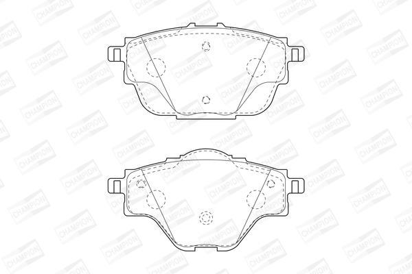 Jeu de 4 plaquettes de frein CHAMPION ref. 573622CH