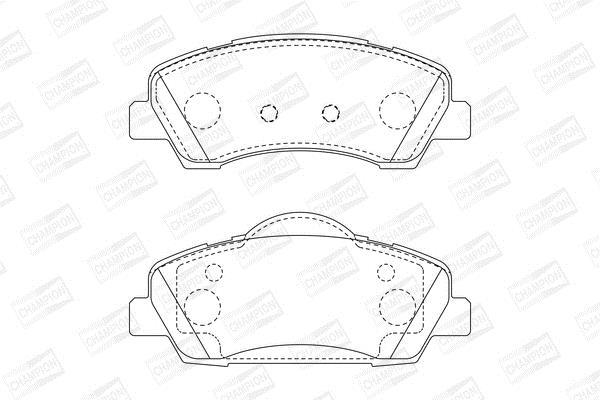 Jeu de 4 plaquettes de frein CHAMPION  ref. 573630CH