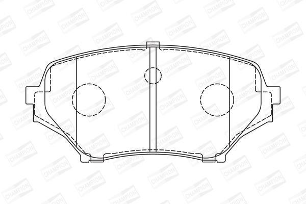 Jeu de 4 plaquettes de frein CHAMPION  ref. 573639CH