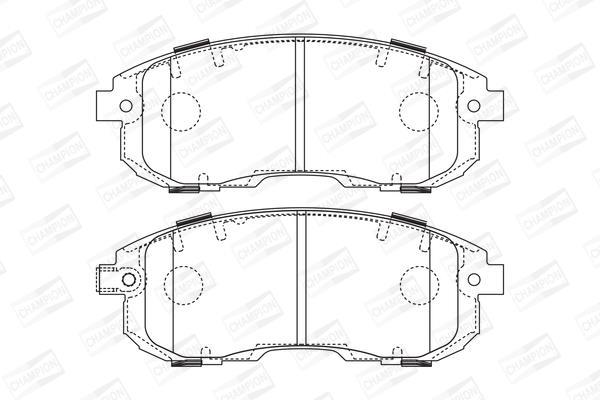 Jeu de 4 plaquettes de frein CHAMPION  ref. 573646CH