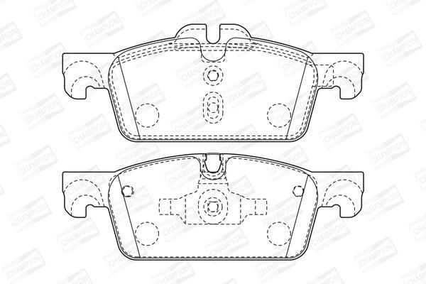 Jeu de 4 plaquettes de frein CHAMPION  ref. 573647CH